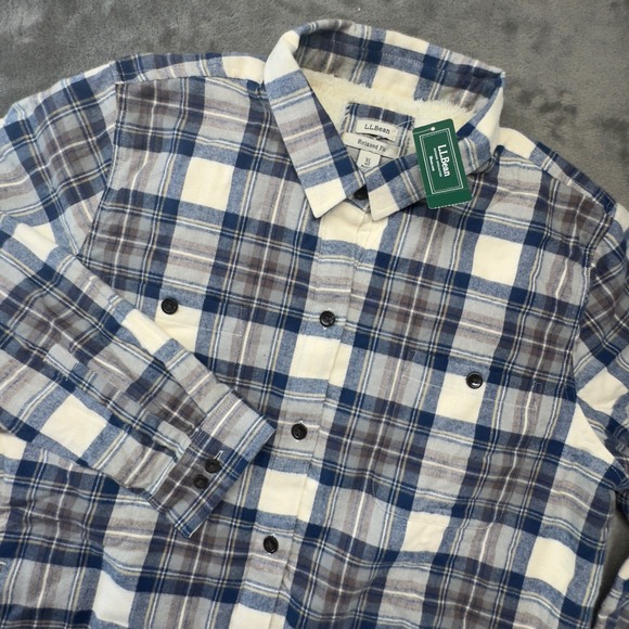 L.L. Bean Women's Scotch Plaid Sherpa-Lined Shirt‎ XL - Picture 1 of 9